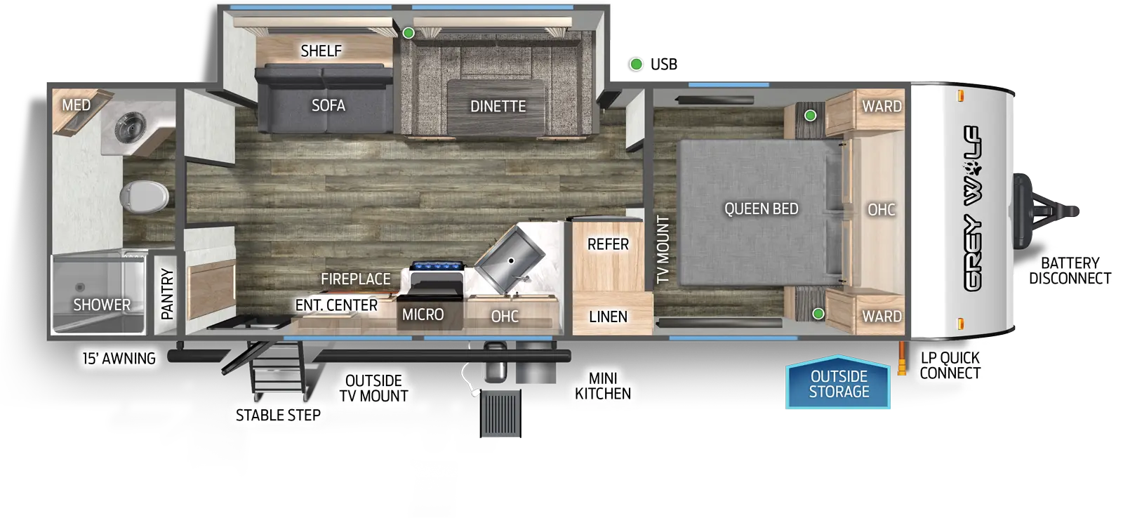 Grey Wolf 26LK Floorplan